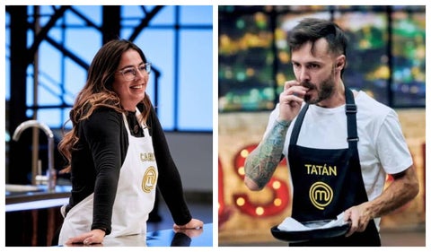 Carla Giraldo y Tatán Mejía en MasterChef