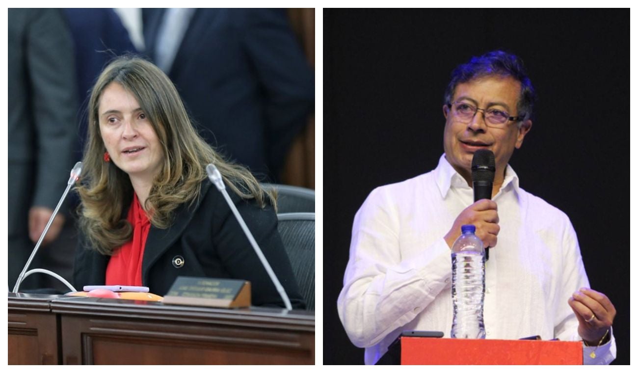 Gustavo Petro y Paloma Valencia