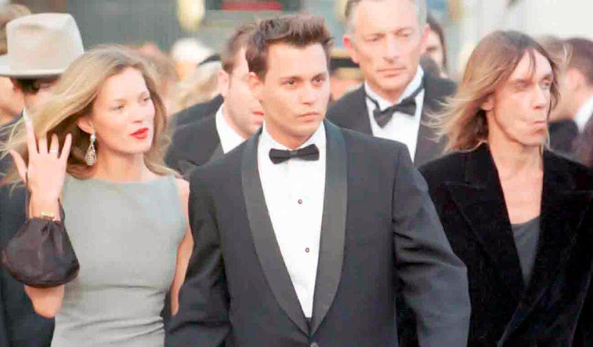 Kate Moss junto a Johnny Depp