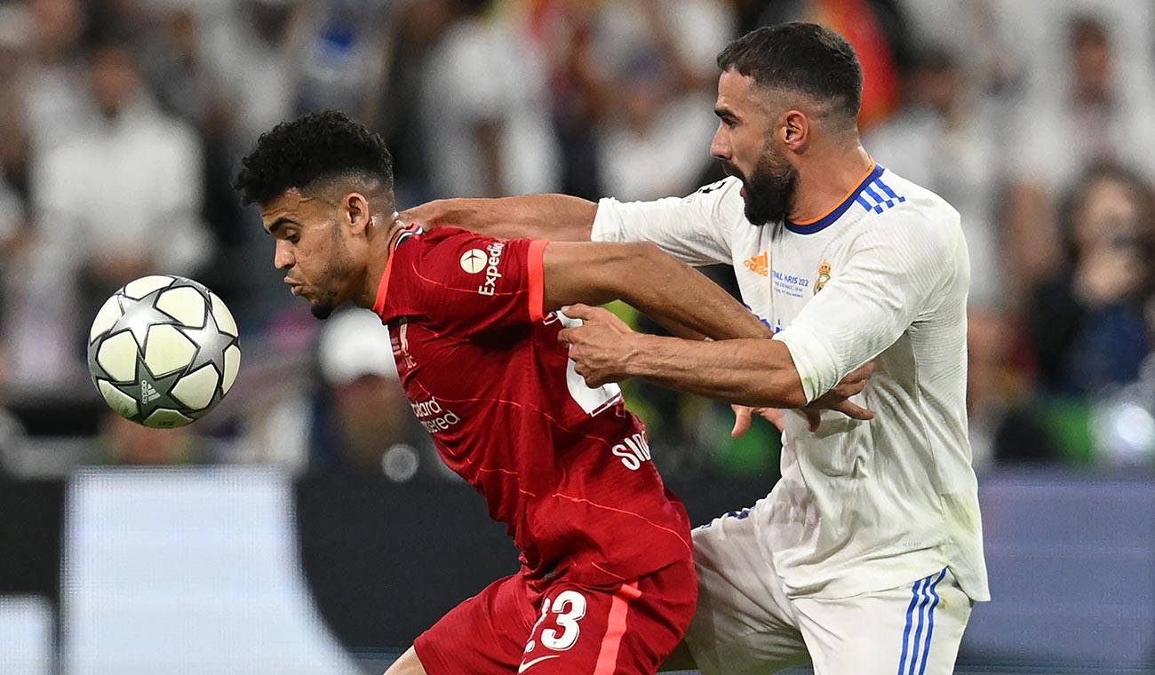 Luis Díaz en Liverpool vs Real Madrid en final de Champions League