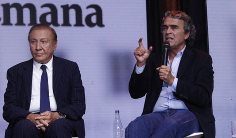 Rodolfo Hernández y Sergio Fajardo en debate presidencial