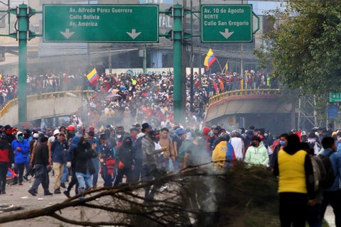 Protestas en Ecuador