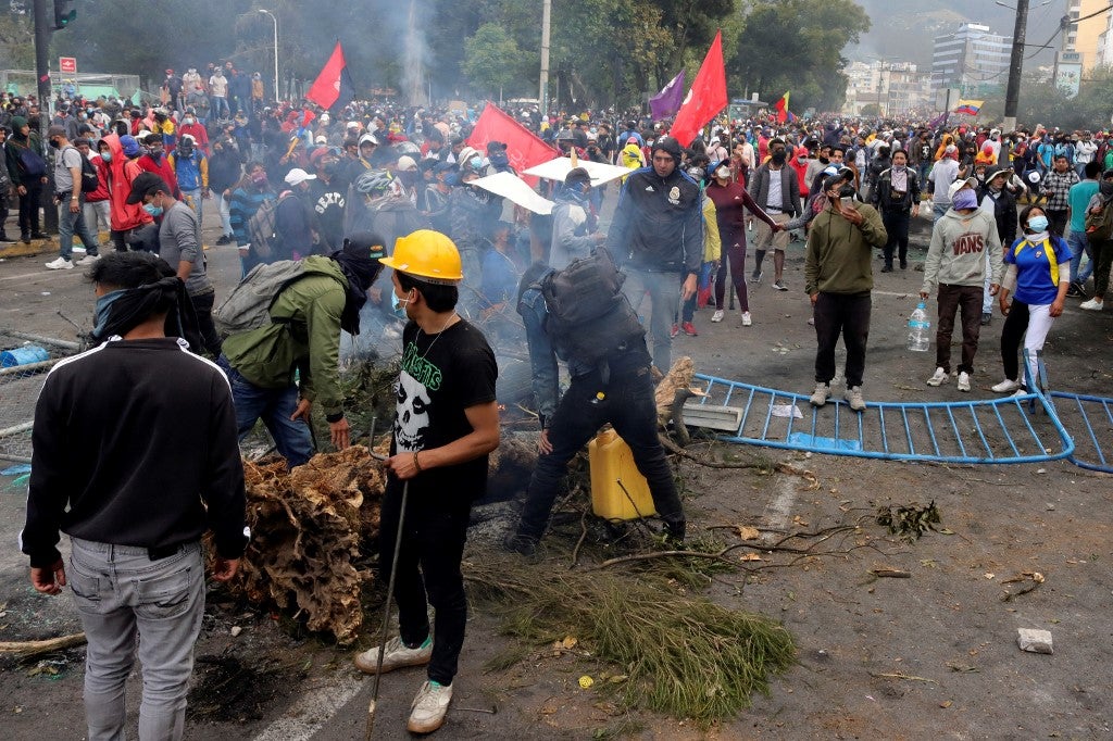 Protestas indígenas en Ecuador