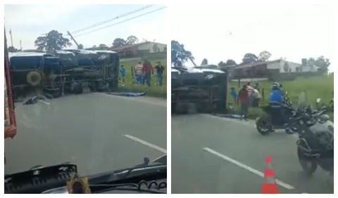 Accidente vía Siberia - Cota
