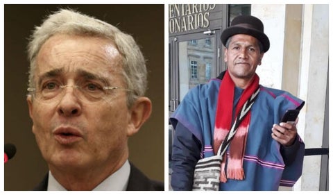 Álvaro Uribe y el indígena asesinado