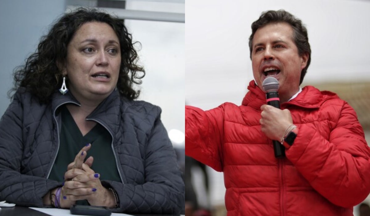 Angelica Lozano y Juan Manuel Galán