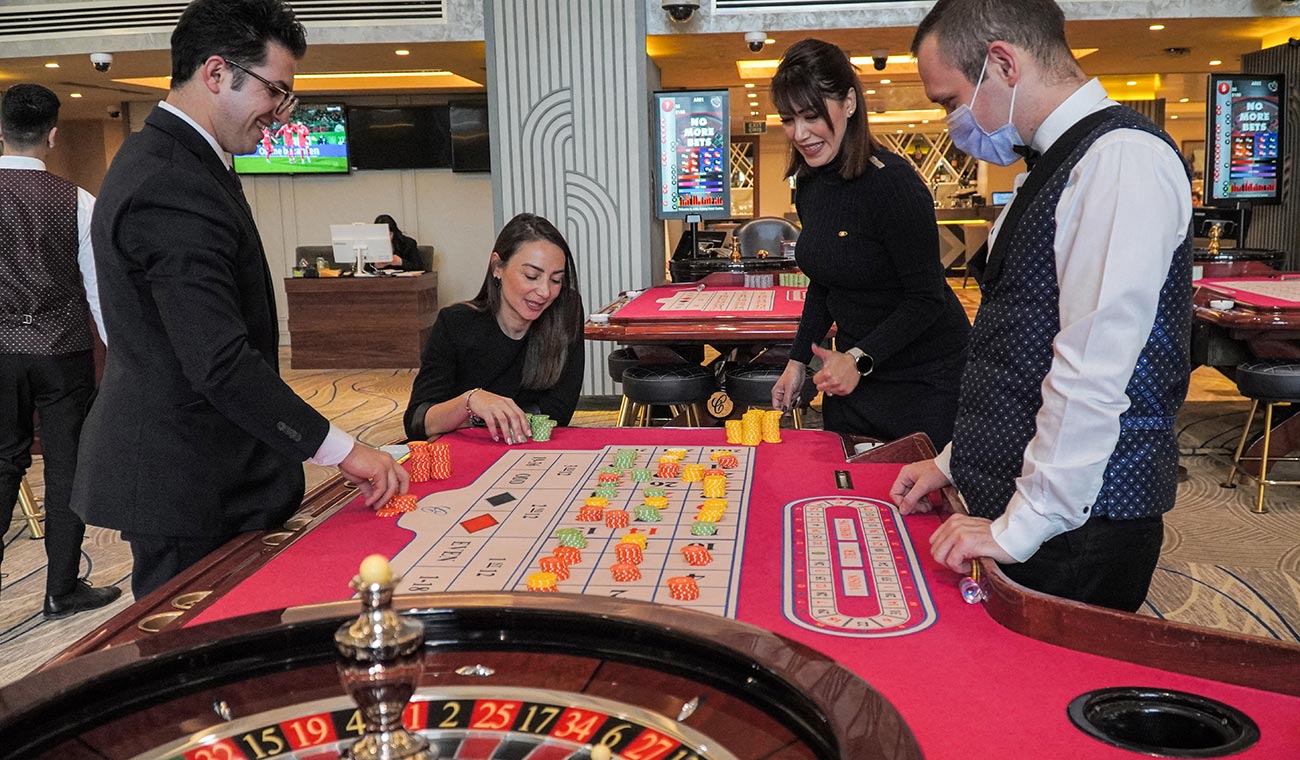 Jugadores en un casino