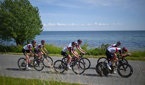 Entrenamiento de ciclistas para el Tour de Francia