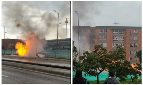 Explosión tubo de gas av ciudad de cali