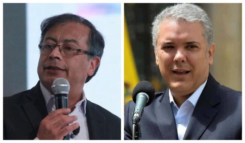 Gustavo Petro e Iván Duque