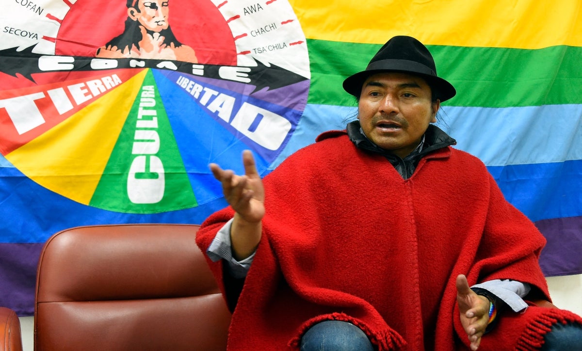Leonidas Iza, líder indígena de Ecuador