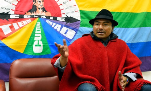 Leonidas Iza, líder indígena de Ecuador