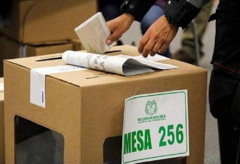 Jornada de votaciones en Colombia.