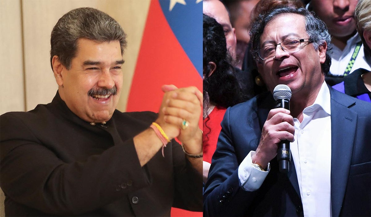 Nicolás Maduro (Presidente de Venezuela) y Gustavo Petro