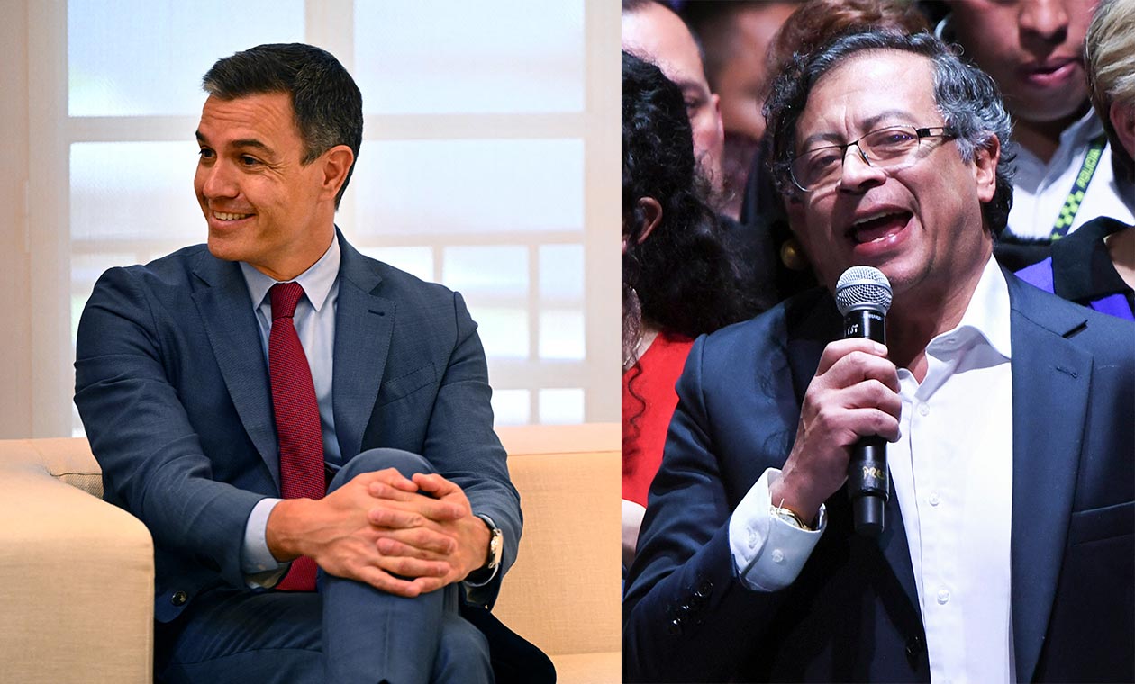 Gustavo Petro y Pedro Sánchez