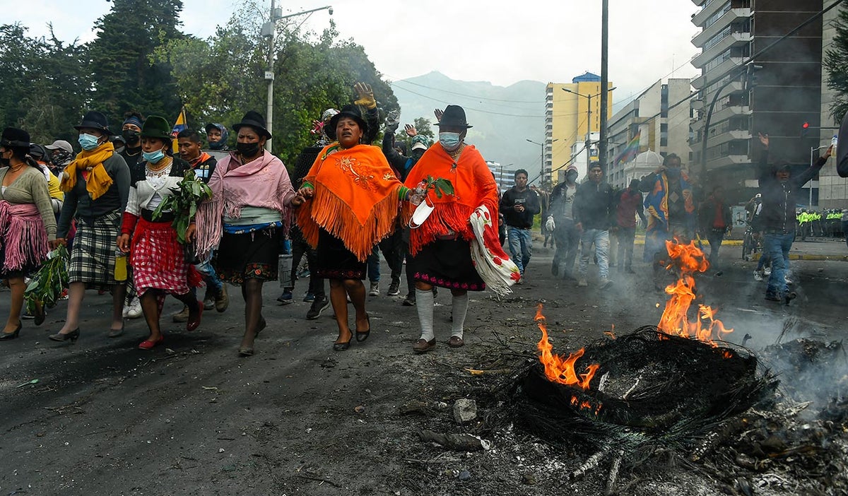 Protesta indígena en Ecuador