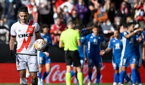 Radamel Falcao jugando con el Rayo Vallecano