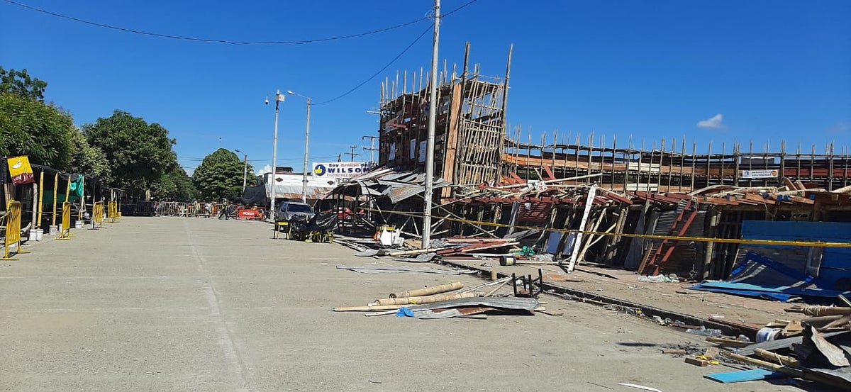 Gradas colapsadas en El Espinal