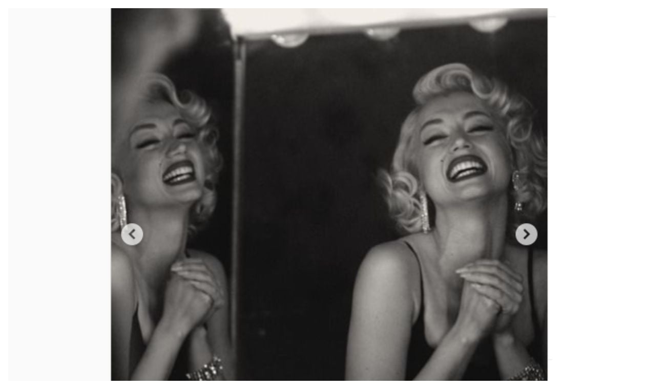 Ana de Armas como Marilyn Monroe