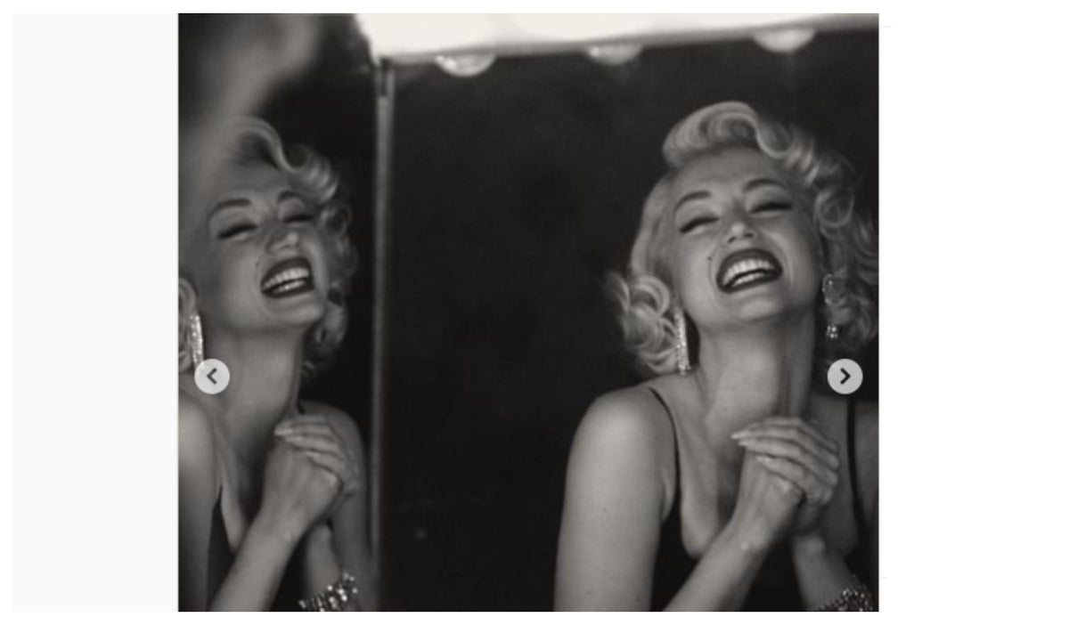 Ana de Armas como Marilyn Monroe