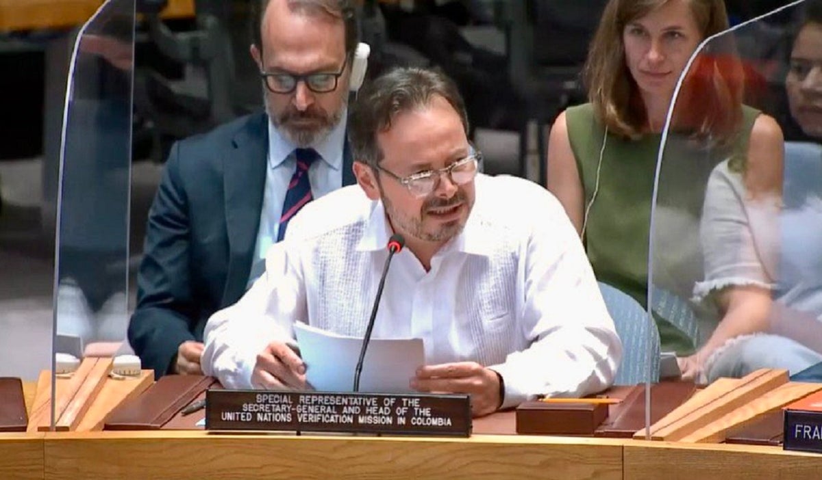 Carlos Ruiz Massieu, jefe misión de la ONU en Colombia