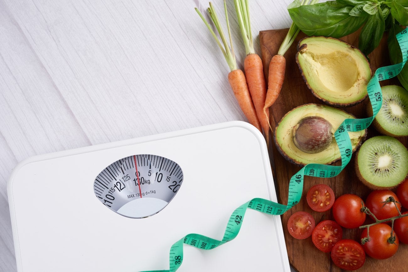 Bascula y alimentos saludables