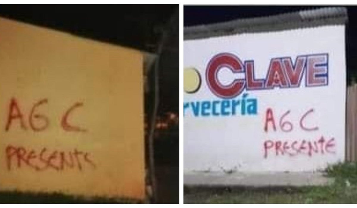 Grafitis del Clan del Golfo en el sur del Magdalena