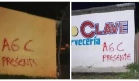 Grafitis del Clan del Golfo en el sur del Magdalena