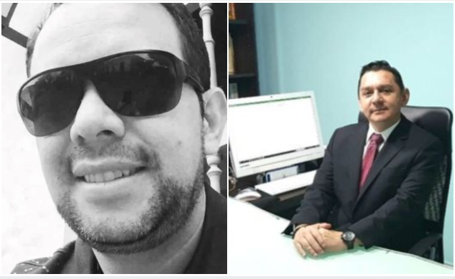 Andres Varona (derecha) fue asesinado en su despacho, contiguo a la Notaría 76.