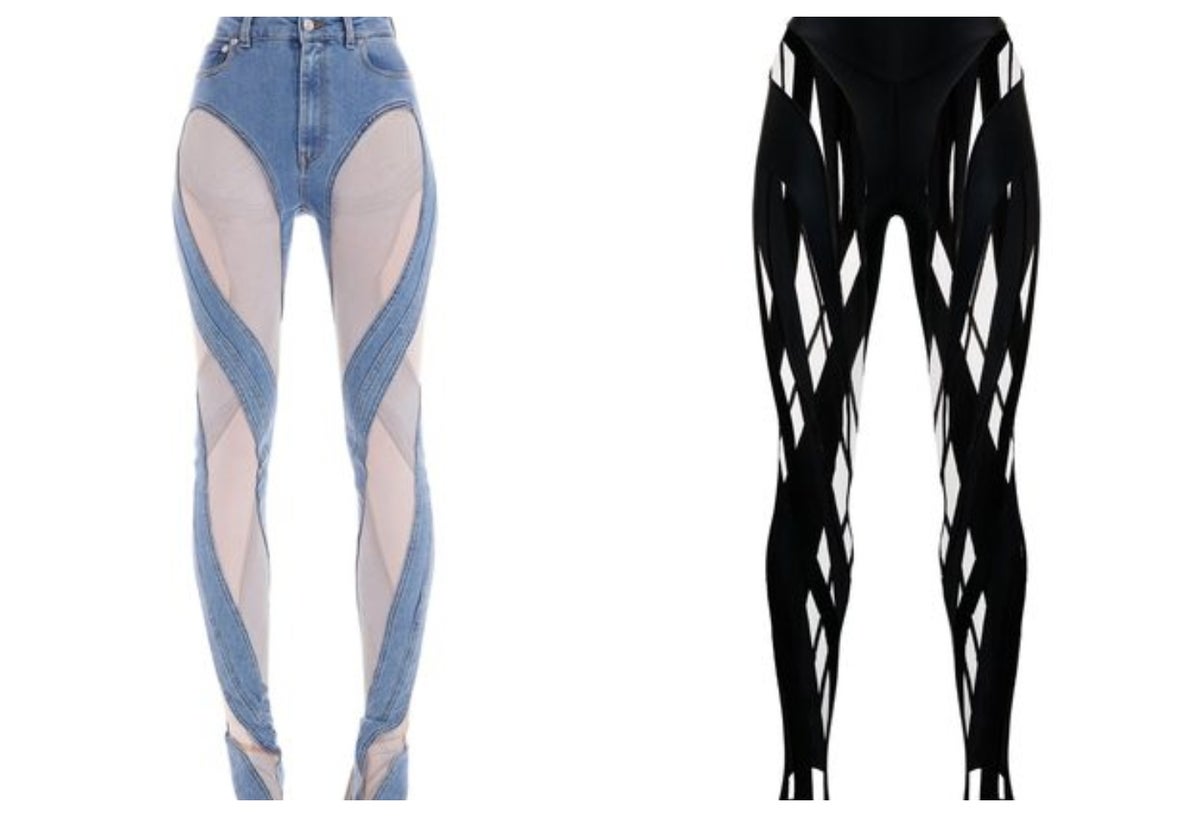 Jean tanga de Mugler