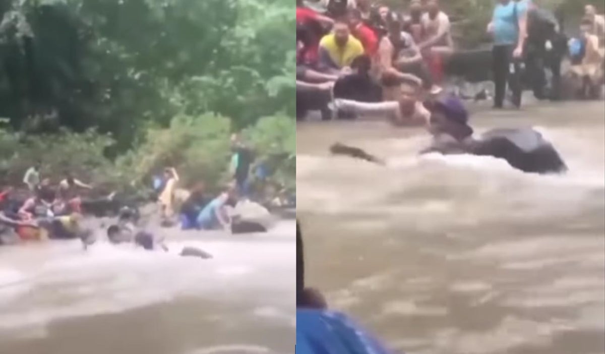 Migrante y su bebé por poco mueren arrastrados por un río en el Darién