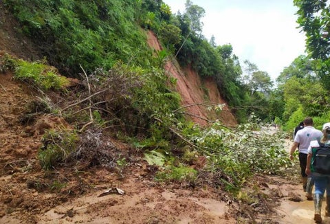 Derrumbes por las lluvias en Antioquia.