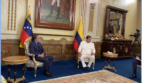 Armando Benedetti y Nicolás Maduro