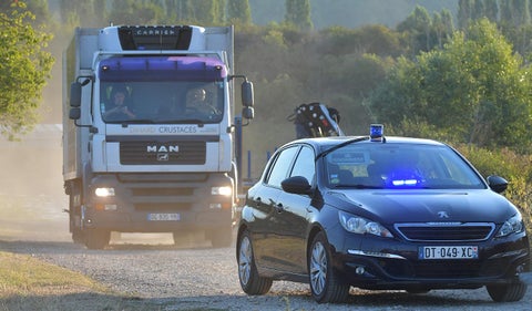 camión en vías de Francia