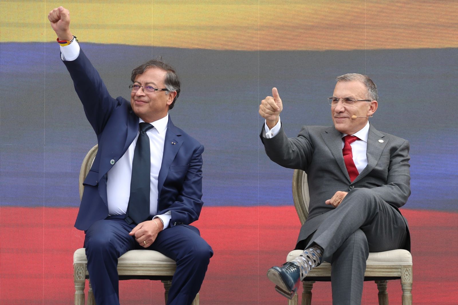 Roy Barreras y Gustavo Petro