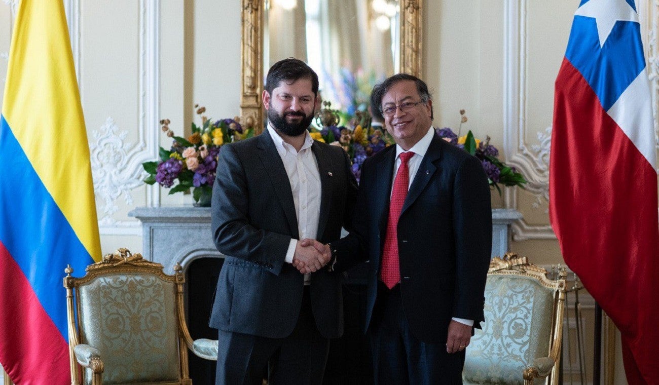 Gabriel Boric, presidente de Chile, y Gustavo Petro