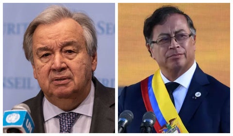 Gustavo Petro y Antonio Guterres