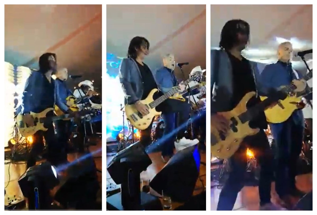 Iván Duque en banda de rock