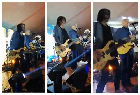 Iván Duque en banda de rock