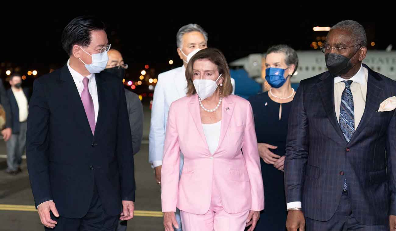 Nancy Pelosi durante visita a Taiwan