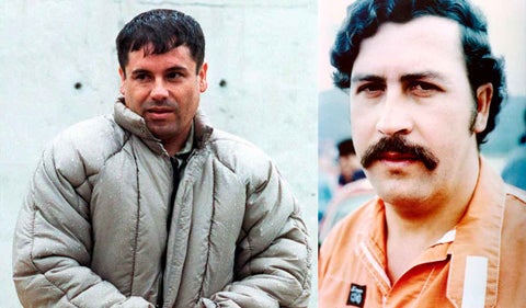 'El Chapo' Guzmán y Pablo Escobar, reconocidos capos del narcotráfico