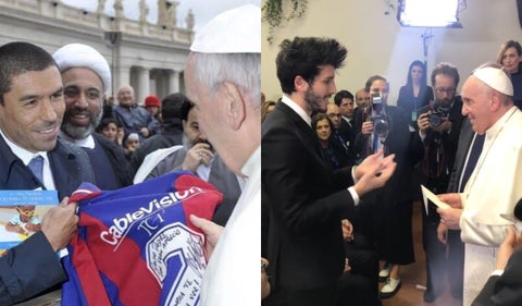 Papa Francisco con colombianos