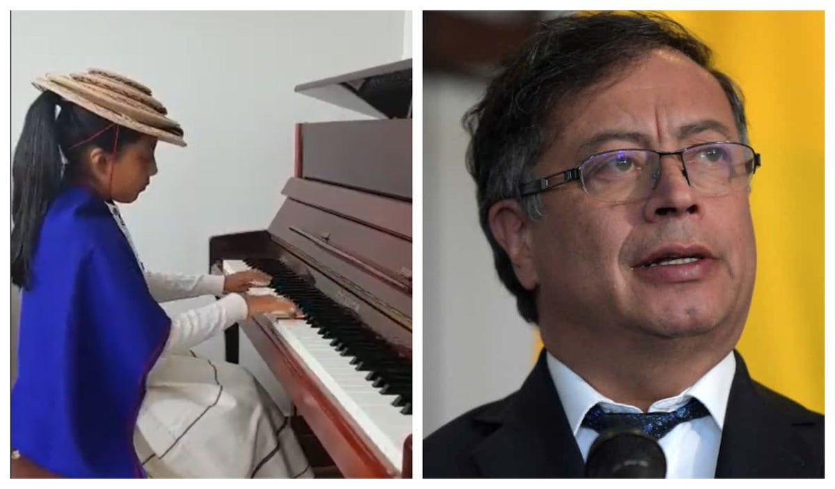 Posesión de Petro y la niña indígena que tocará el piano en la ceremonia