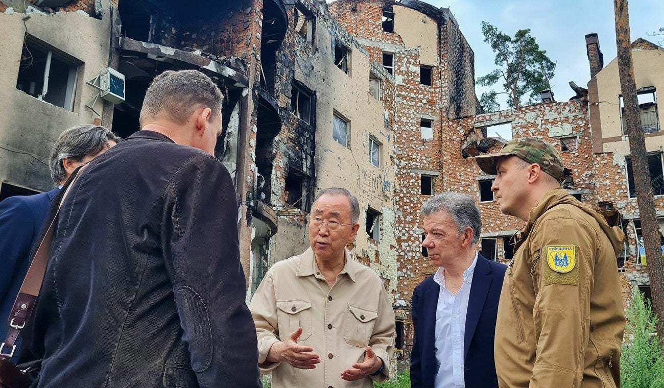 Reunión Ban Ki-moon, Santos y Zelensky