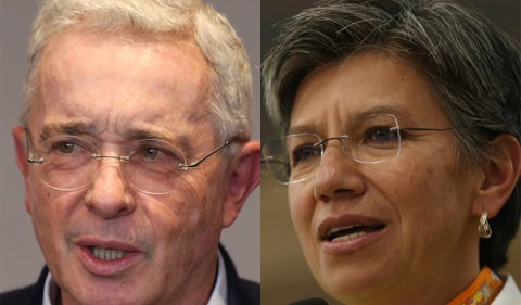 Álvaro Uribe y Claudia López