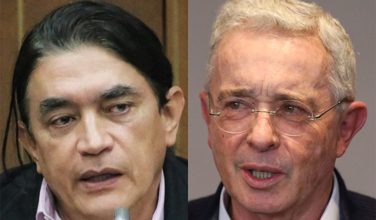 Gustavo Bolívar y Álvaro Uribe