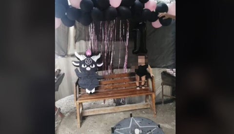 Mujer hizo una fiesta de cumpleaños satánica para su hija