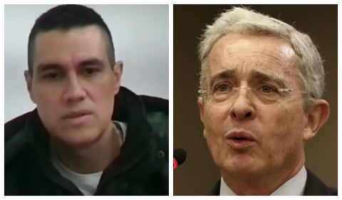 Álvaro Uribe y Juan Guillermo Monsalve