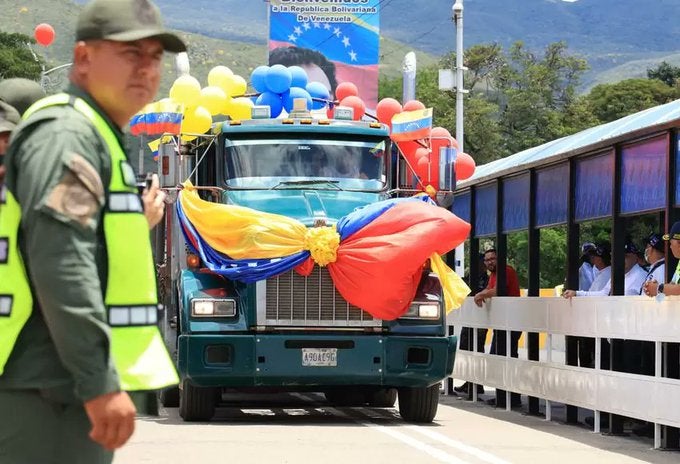Vehículos de Carga en zona de frontera de Colombia y Venezuela