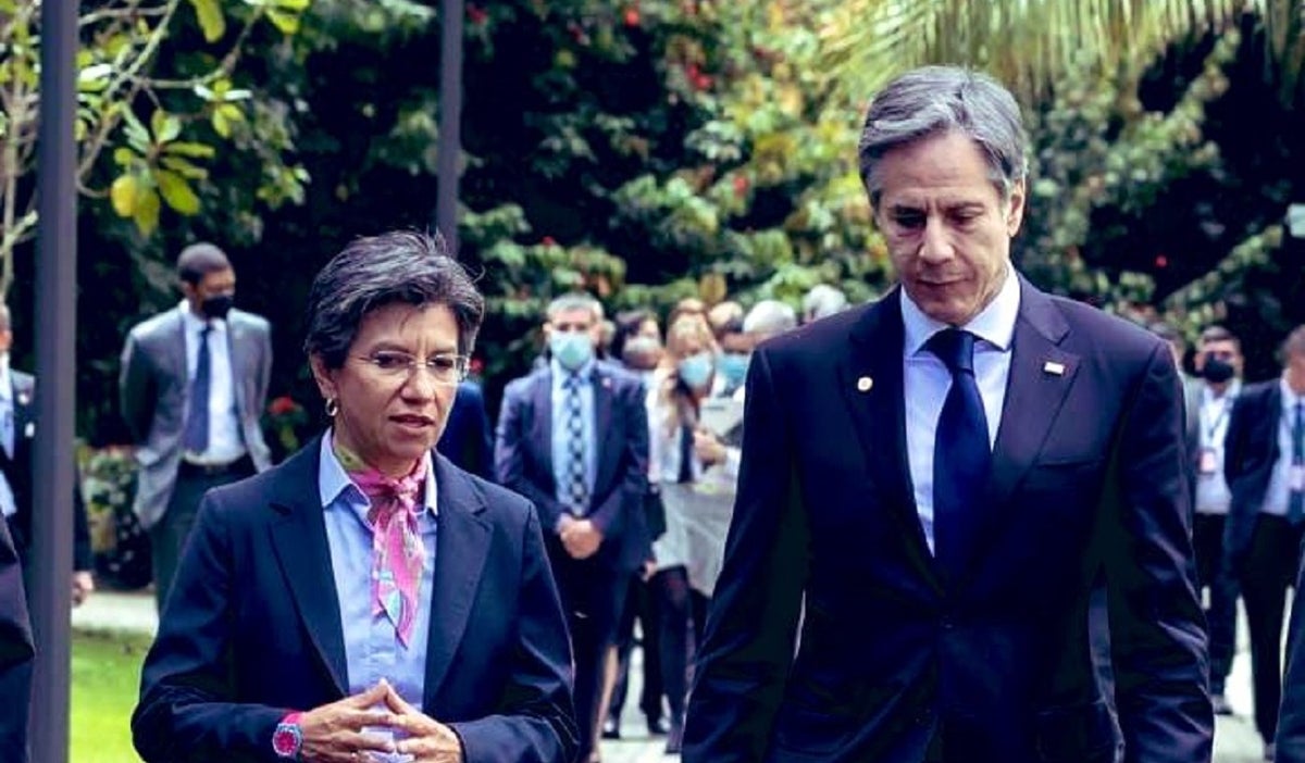 Claudia Lopez y Antony Blinken